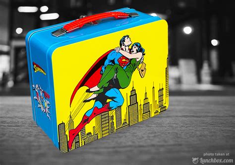 old metal superman lunch box|1953 superman lunch box.